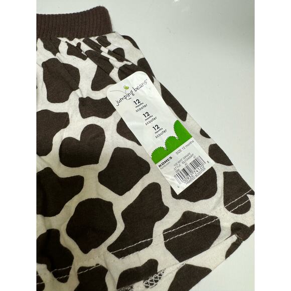 5/$35 jumping beans Girls Skirt 12 Mo Brown White Heart Giraffe Print Knit NEW - Picture 5 of 6